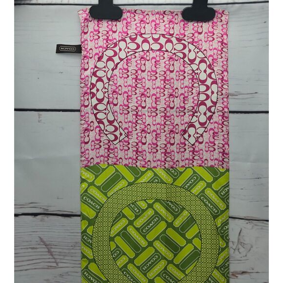 COACH Silk Signature C Logo Multicolor Scarf Twilly CA22608 - Picture 3 of 10